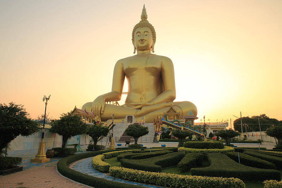 Buddha Photograph - Biggest Buddha in Thailand by Narongdej Srithiyoth