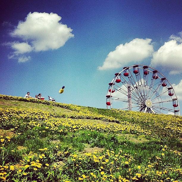 Scenery Photograph - #bigwheel #greatwheel #scenery by Marta  Houseress