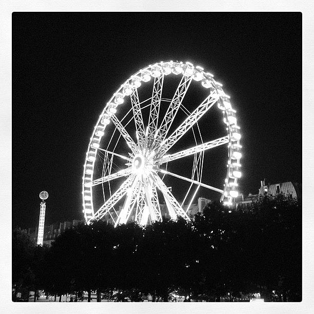 Paris Photograph - #bigwheel #wheel #lunapark #night by Caesar Gergess