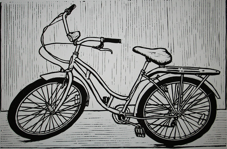 Austin Drawing - Bike 5 by William Cauthern