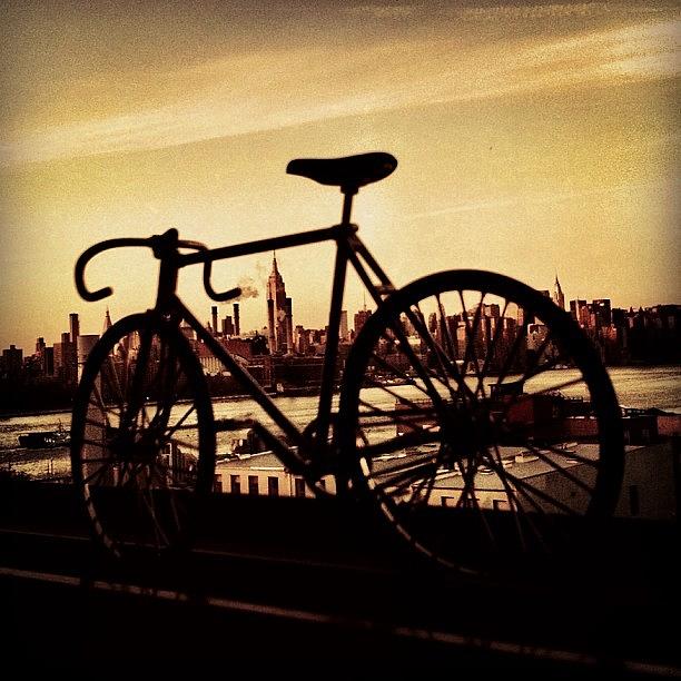 Bicycle Photograph - Bike Above Manhattan by Esther Montoro