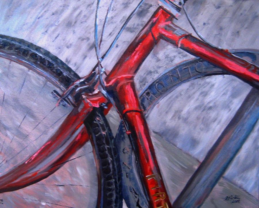 Bike Meets Rack Painting by Brent Arlitt