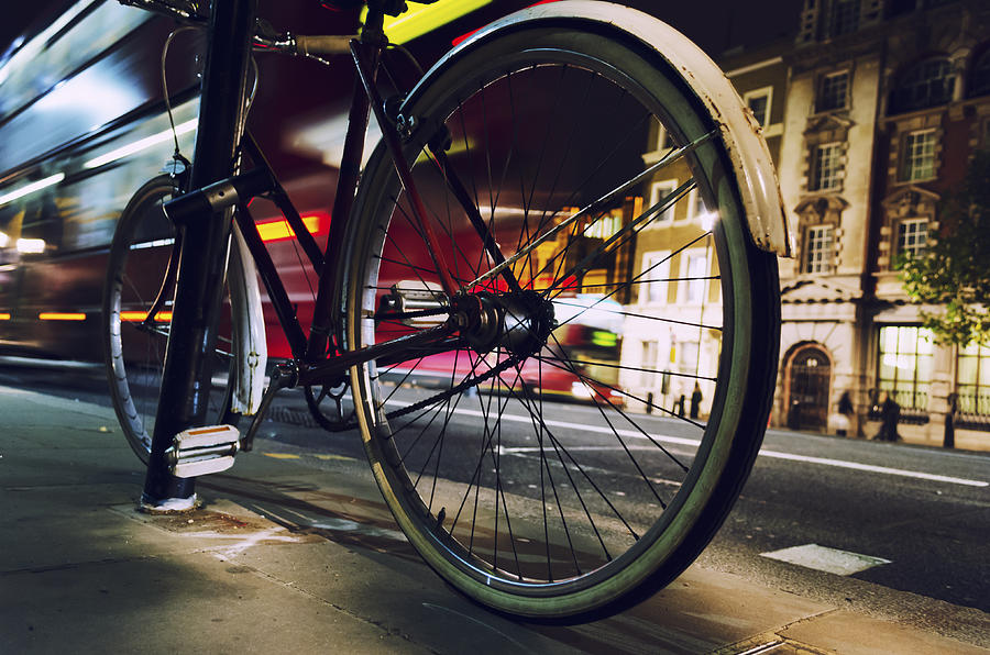 Bike On Whitehall Street London England Photograph by Joseph S Giacalone