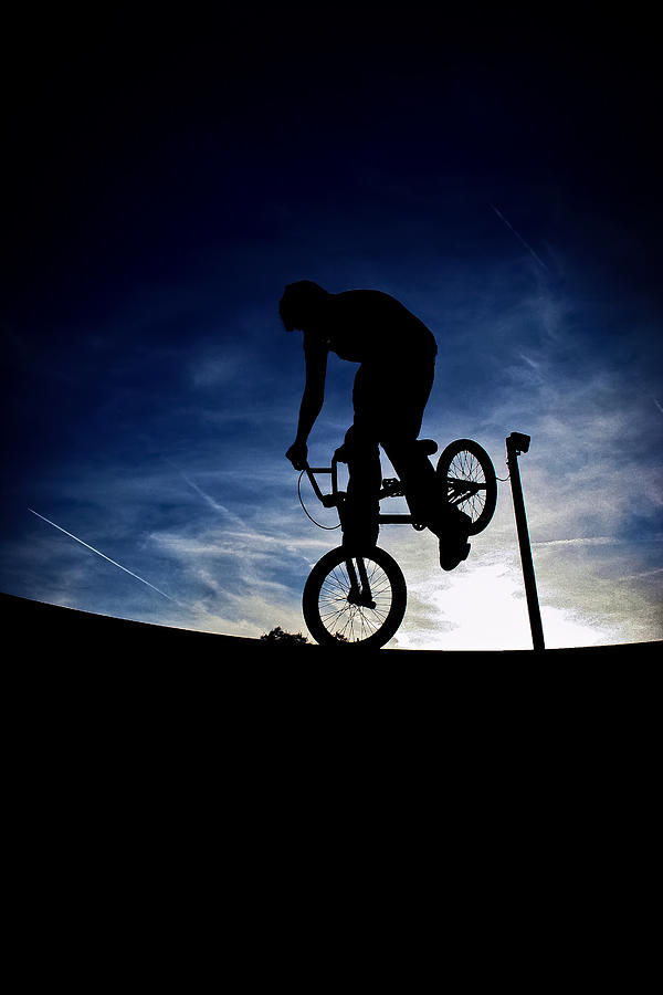 Bike Silhouette Photograph by Joel Loftus