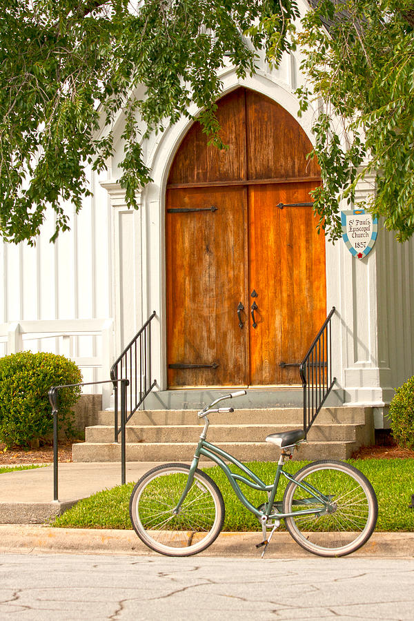 Bike To Church Photograph by Tammy Harriss - Bike To Church Tammy Harriss