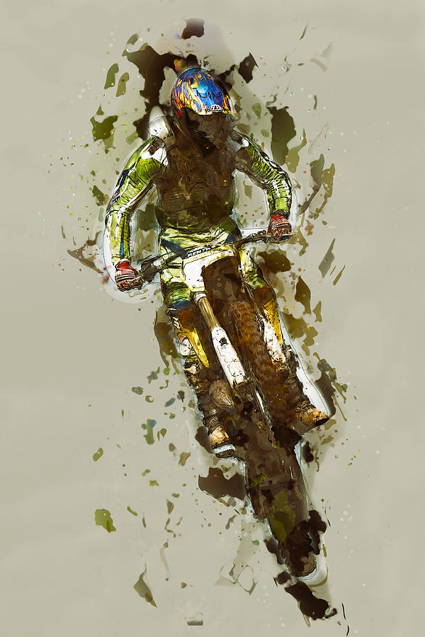 Biker Digital Art by Roy Pedersen