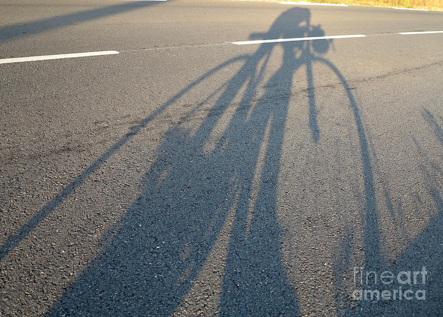Bikers Shadow Photograph by Adam Sylvester
