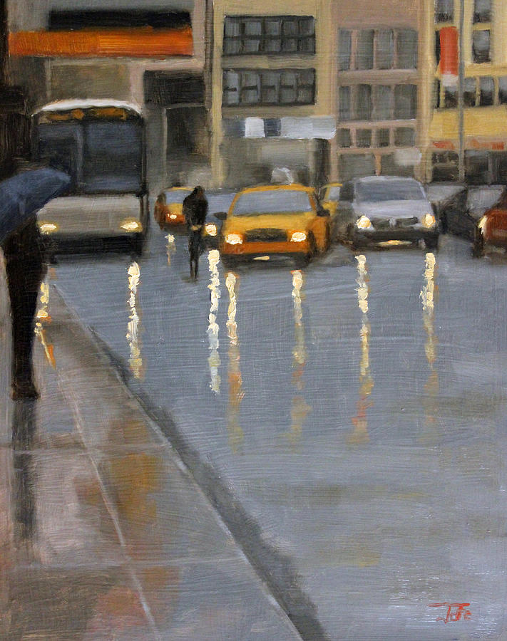 Cityscape Painting - Bikers skill by Tate Hamilton Cityscape Painting - Bikers skill by Tate Hamilton
