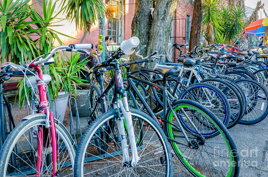 New Orleans Photograph - Bikes and a Go Cup by Kathleen K Parker