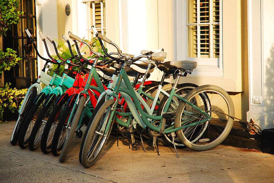 Bikes on Broad Street Charleston Photograph by James Kirkikis