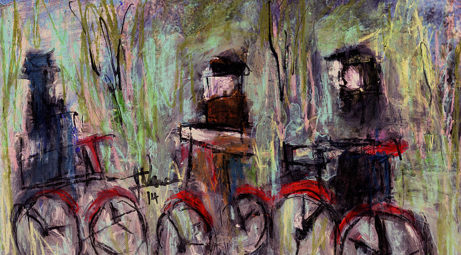 Biking 1 Mixed Media by Jim Vance