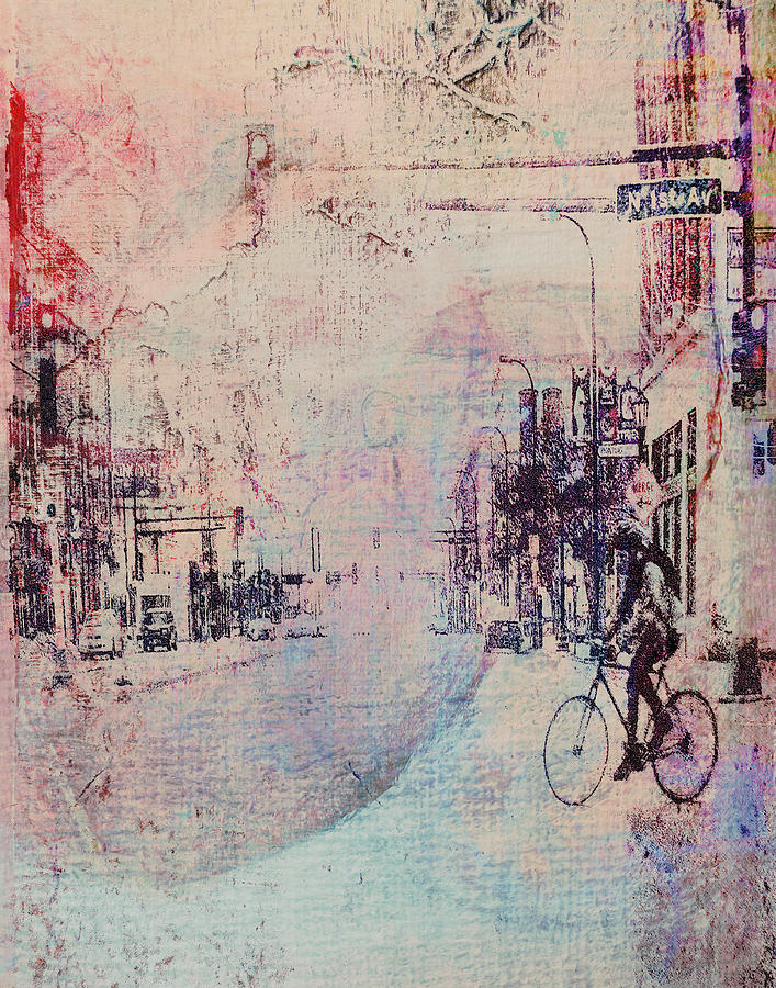 Biking in the City Digital Art by Susan Stone