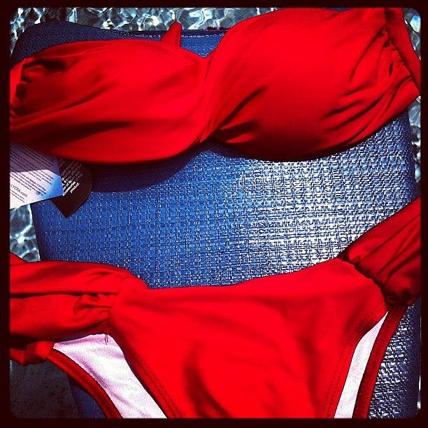 Summer Photograph - #bikinis #swim #red #summer #beach by Daniella Uribe