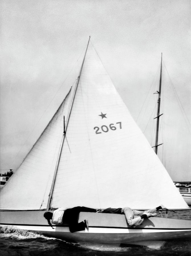 Bill And Sue Fricker Sailing Photograph by George Platt Lynes