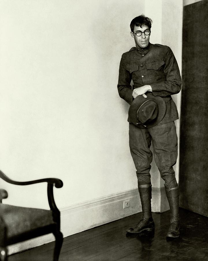 Bill Tilden Wearing A Military Uniform Photograph by Edward Steichen