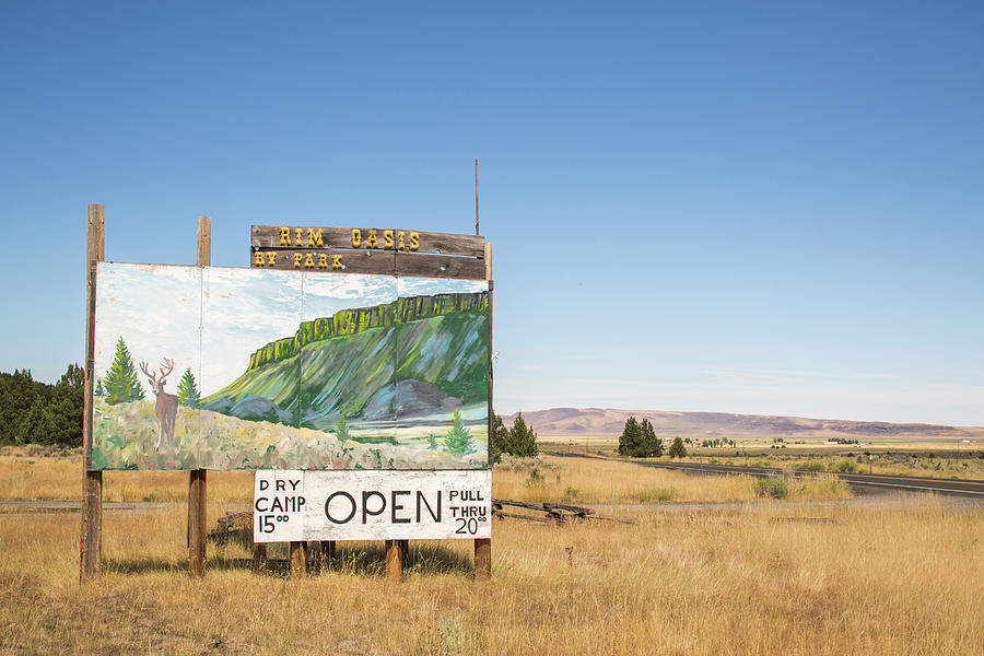 Billboard With Mountain And Deer Photograph by David Hanson | Fine Art ...