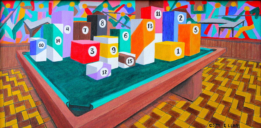 Billiard Table Painting by Lorna Maza