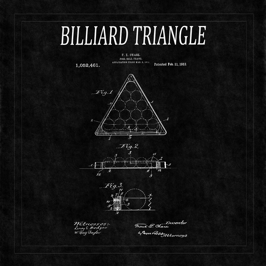 Billiard Triangle Patent 2 Photograph by Andrew Fare