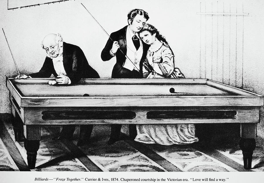 Billiards, 1874 Painting by Granger