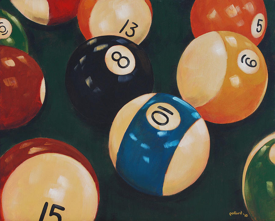Ball Painting - Billiards by Glenn Pollard