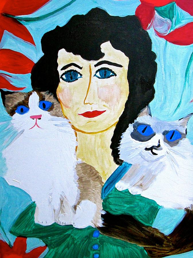 Billie and Kitties Painting by Marian Griffin - Fine Art America