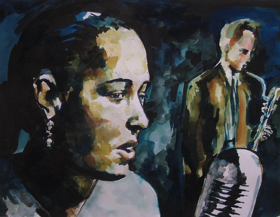 Jazz Painting - Billie Holiday by Ohanlon Art
