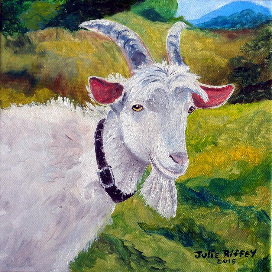 Billy G  - Goat Painting by Julie Brugh Riffey