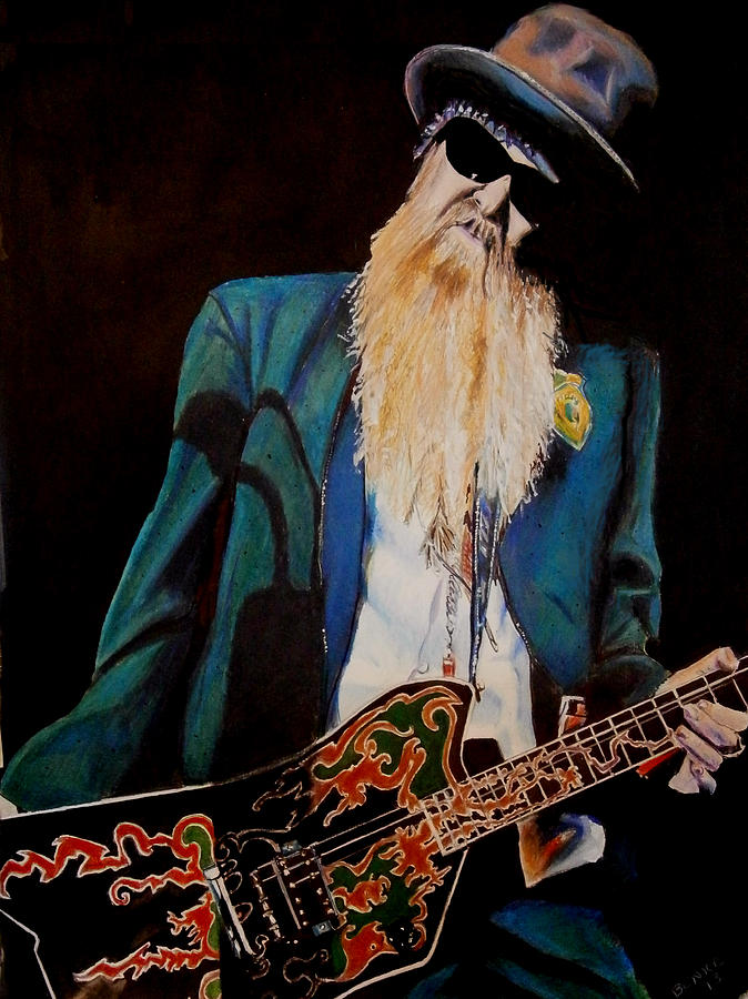 Billy Gibbons Drawing by Chris Benice