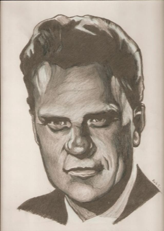 Billy Graham drawing Drawing by Robert Crandall Pixels