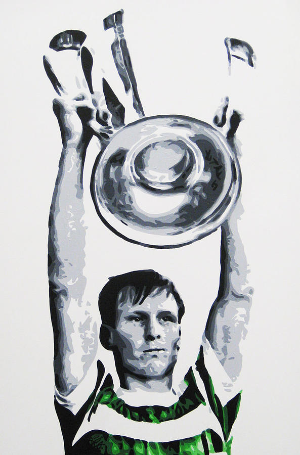 Billy Mcneill Painting - Billy Mcneill - Glasgow Celtic FC by Geo Thomson