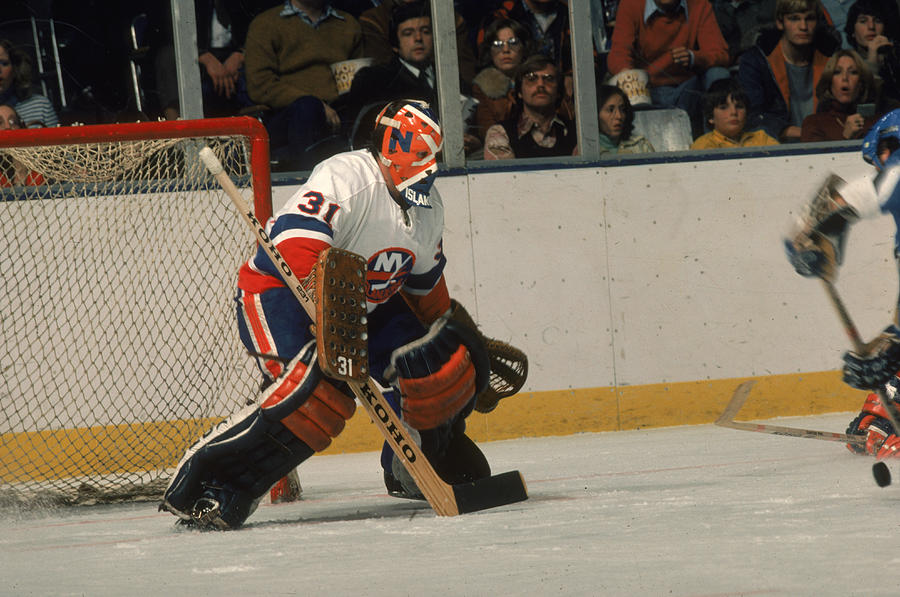Billy Smith In Goal For Islanders Photograph by B Bennett