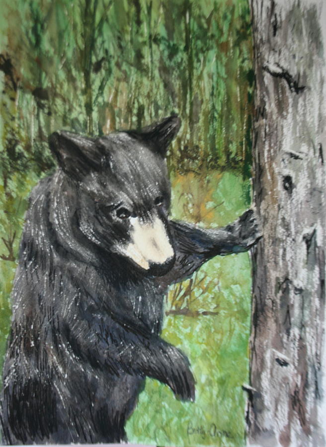 Billys bear cub Painting by Betty-Anne McDonald