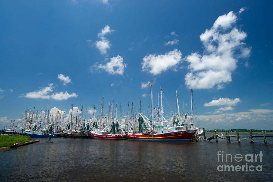 Shrimp Boats Photograph - Biloxi shrimp fleet by Russell Christie