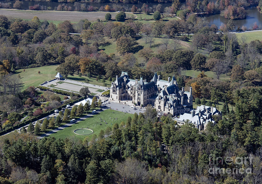 Biltmore Estate Aerial Photo Photograph By David Oppenheimer