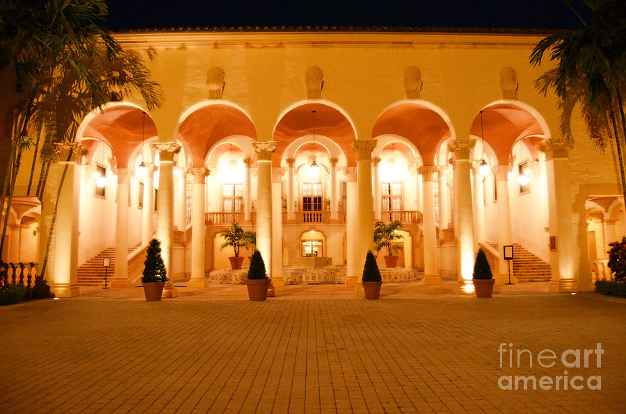 Biltmore Hotel Arched Colonnade and Grand Ballroom Courtyard Coral Gables Miami Diffuse Glow Digital Digital Art by Shawn OBrien
