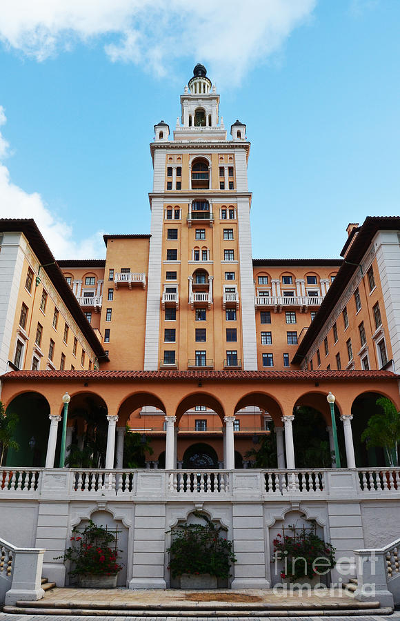 Biltmore Hotel Miami Coral Gables Florida Exterior Colonnade and Tower Photograph by Shawn OBrien
