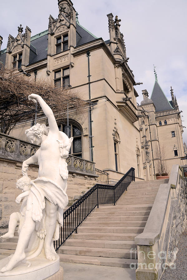 Biltmore Mansion Estate Asheville North Carolina Italian Architecture Sculptures Statues Photograph by Kathy Fornal