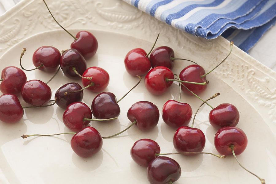 Cherries Photograph - Bing Cherries Diffused Sunlight by Rich Franco