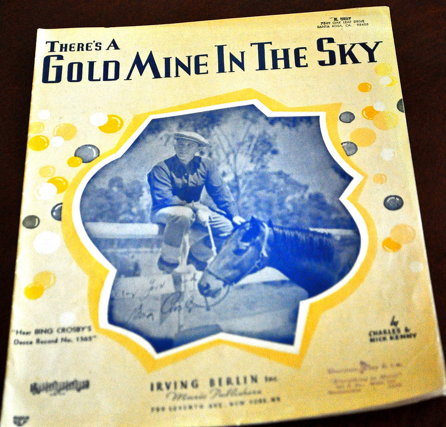 Bing Crosby Gold Mine In The Sky Photograph by Jay Milo