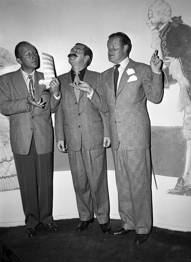 Bing Crosby Jerry Colonna and Bob Hope Photograph by Retro Images Archive