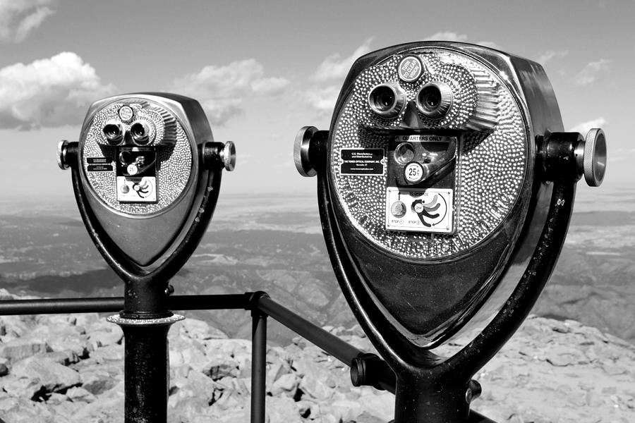 Binoculars on Pikes Peak Photograph by Daniel Woodrum