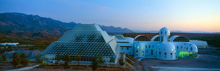 Biosphere 2 At Sunset, Arizona Photograph by Panoramic Images