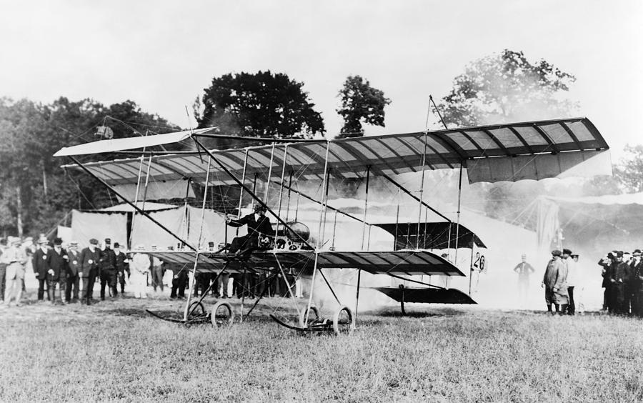1910 Photograph - Biplane, 1910 by Granger