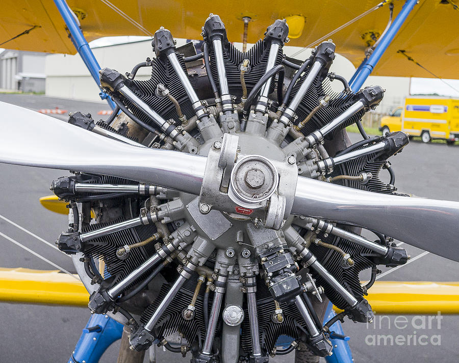 Biplane Engine Photograph by Steven Ralser