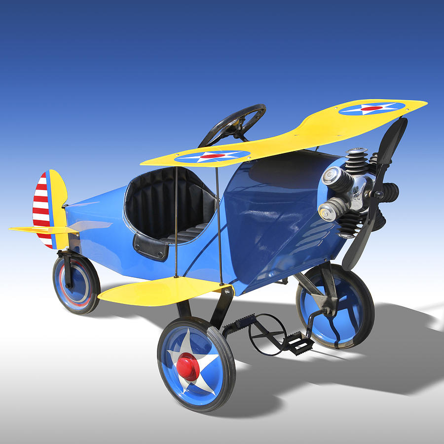 Toy Plane Photograph - Biplane Peddle Car by Mike McGlothlen