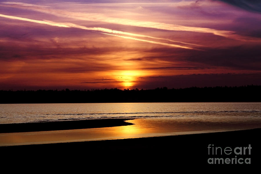 Birch Bay sunset Photograph by Sylvia Cook