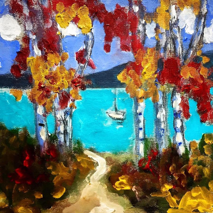 Birch Cove Painting by Dilip Sheth