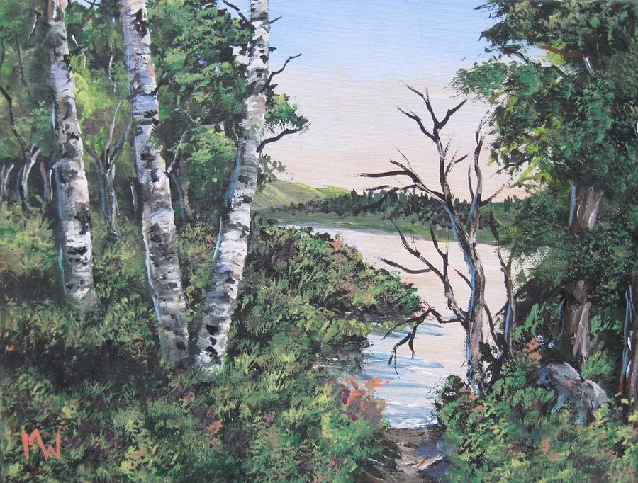 Birch Cove Painting by Megan Walsh
