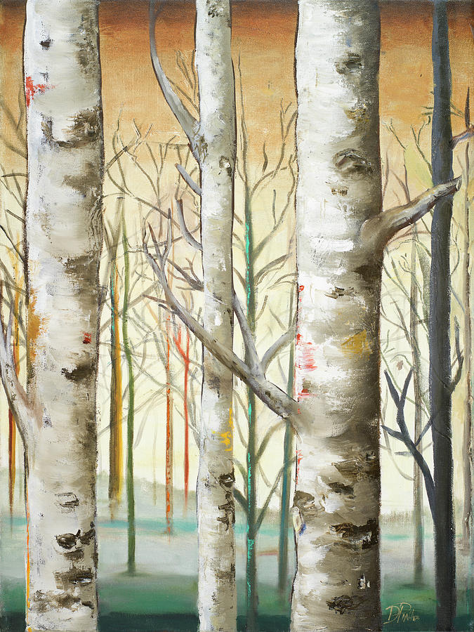 Tree Painting - Birch Forest I by Patricia Pinto