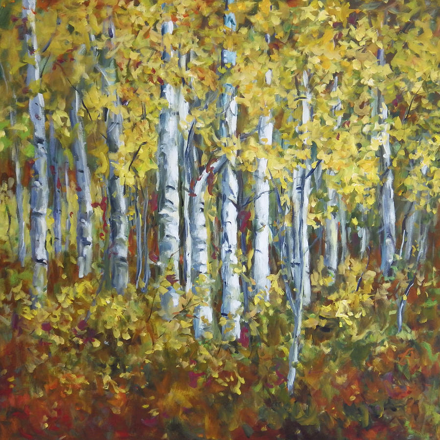 Birch Forest Painting by Ingrid Dohm